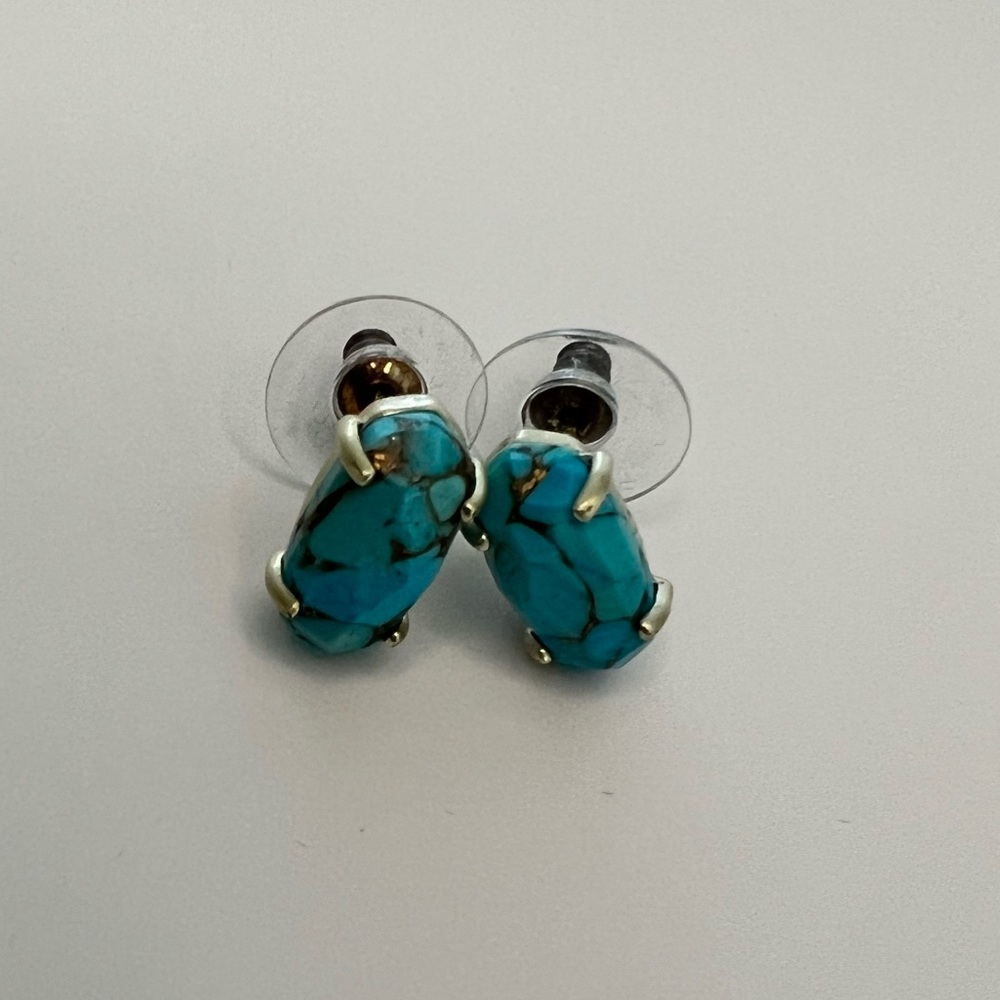 Kendra Scott Betty Stud Bronze Veined Turquoise